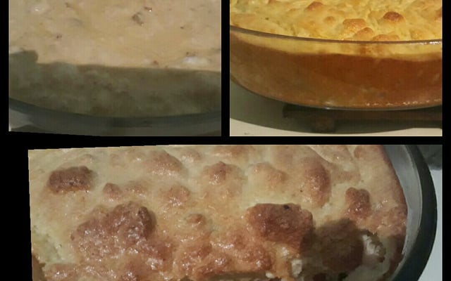 Suflê de cenoura e bacon