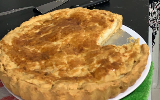 Torta de palmito com massa podre