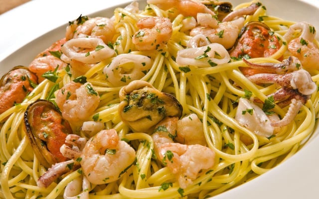 Espaguete com frutos do mar da Premiatto