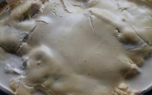 Filé de peixe ao molho de requeijão e mostarda