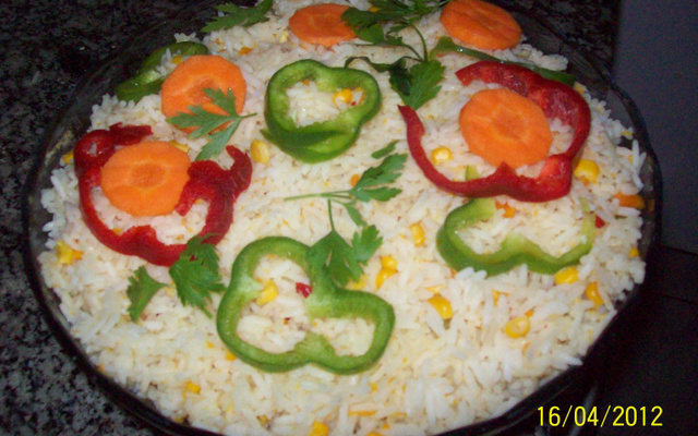 Arroz de cenoura e milho