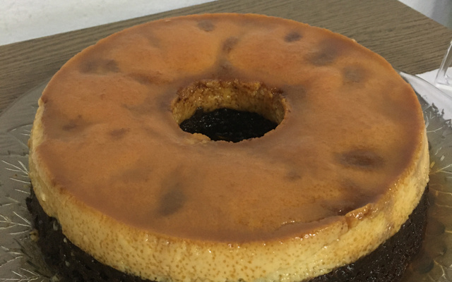 Bolo pudim de chocolate