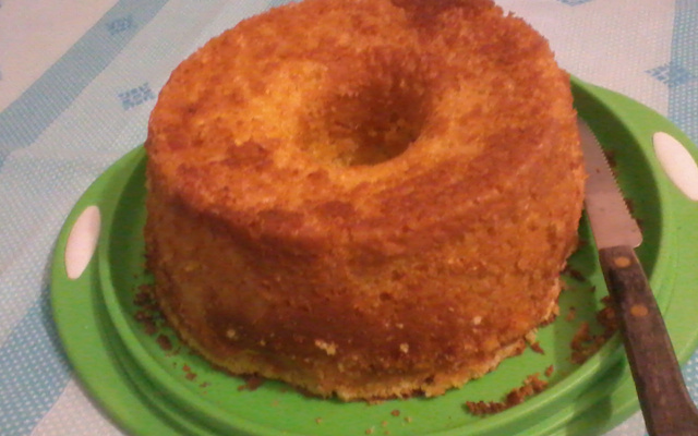 Bolo de milho e milharina