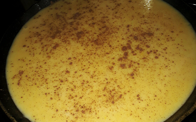 Curau de milho enlatado de liquidificador