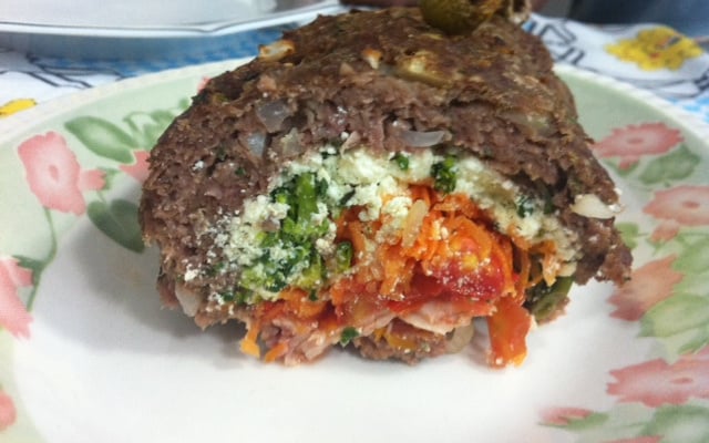 Rocambole de carne moída integral