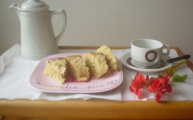 Bolo pão de banana de microondas