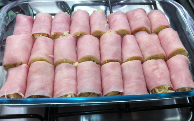 Canelone diferente recheado com cabelo de anjo