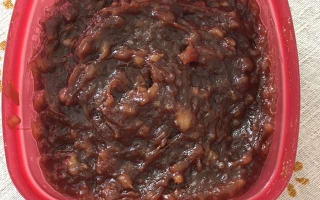 Doce de banana com chocolate