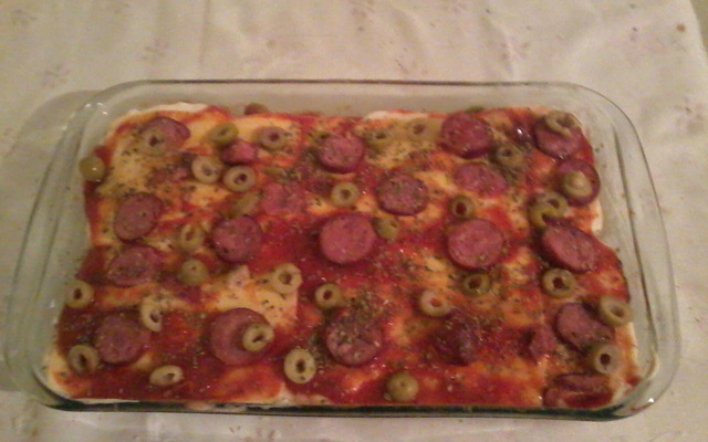 Pizza de pão de fôrma