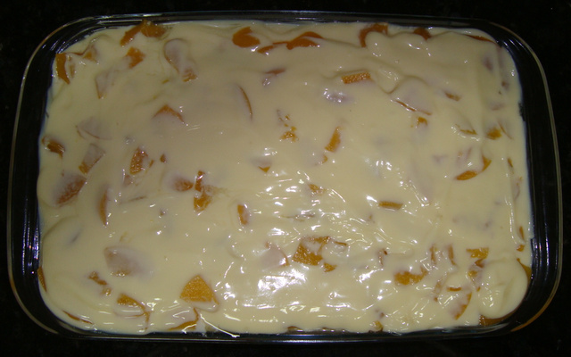 Pavê de pêssego da Ivone