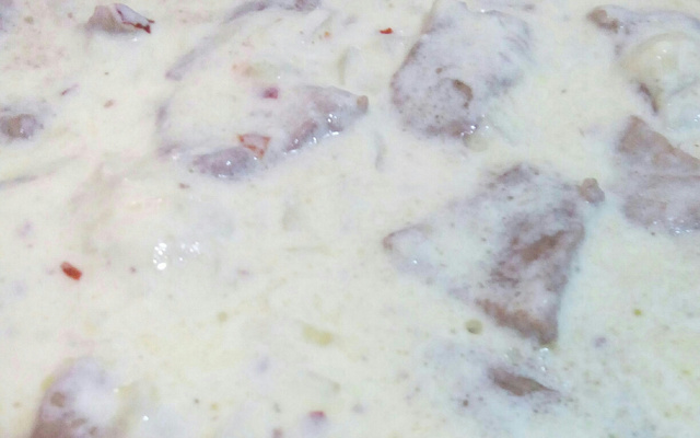 Patinho ao molho de queijo