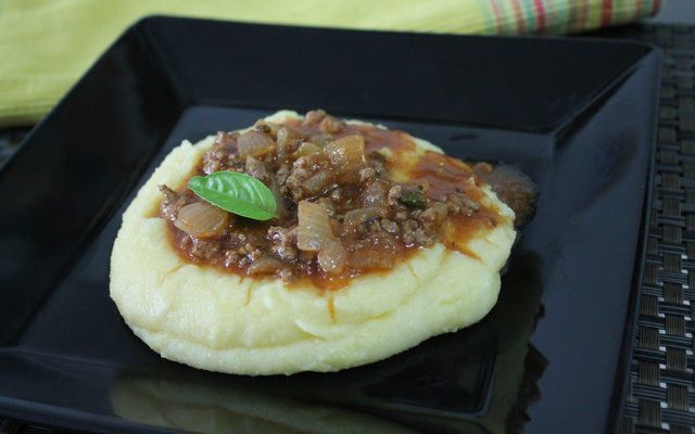 Polenta na panela de pressão