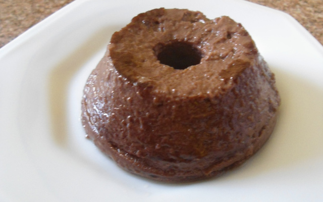 Pudim de chocolate com leite em pó