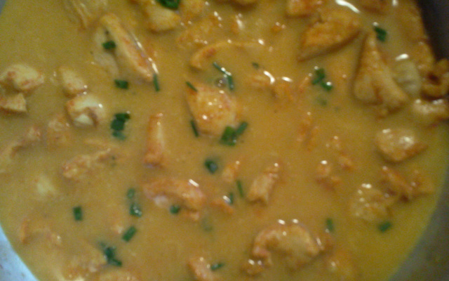 Frango com molho de milho