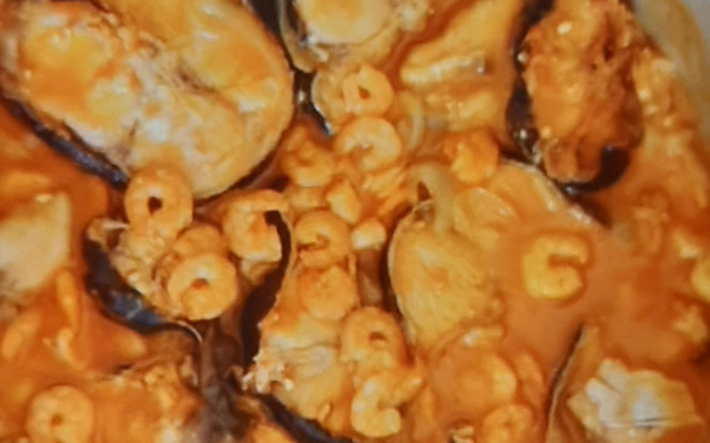 Pintado ao molho com camarão