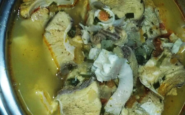 Moqueca de cação e pirão