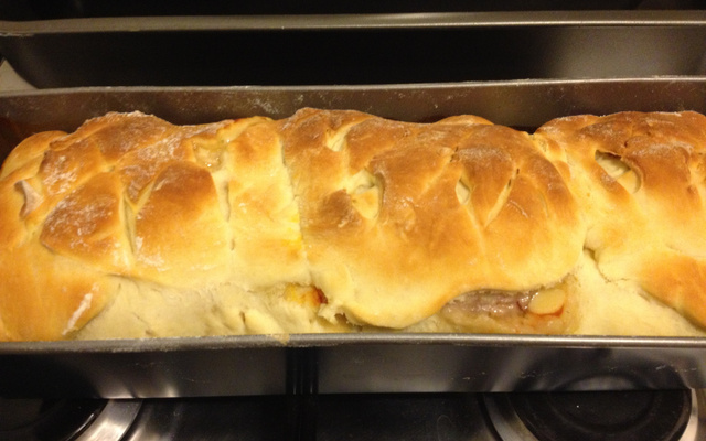 Pão fermentado recheado do Vitor