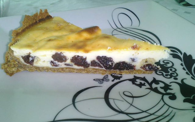 Torta de ricota com passas light