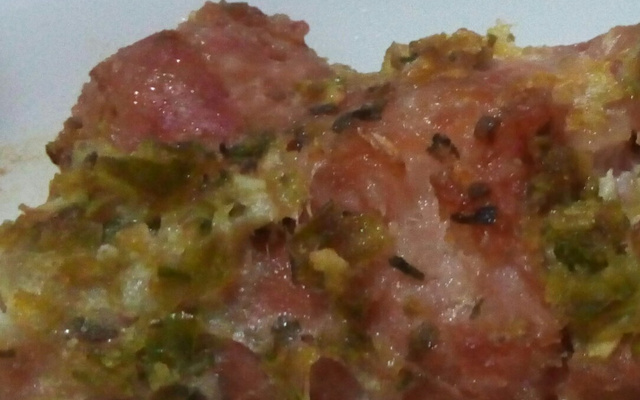 Linguiça temperada no forno