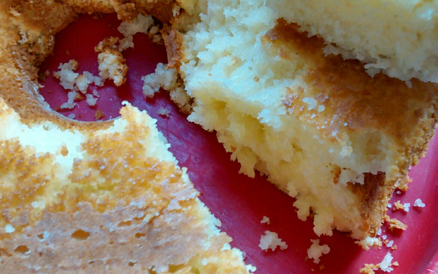 Bolo de arroz cru delicioso