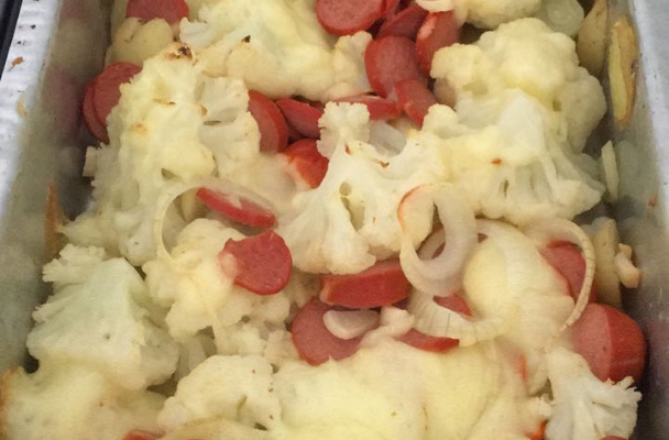 Couve-flor assada na maionese