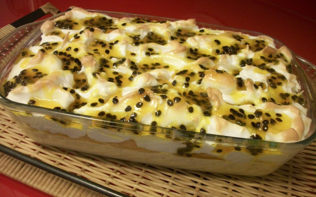 Pavê mousse de maracujá