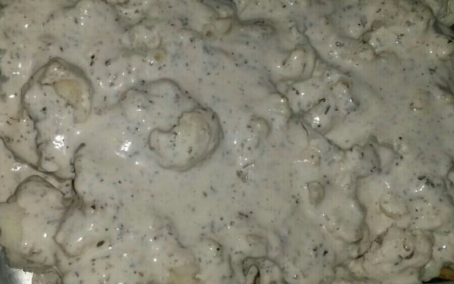 Filé de frango com couve flor ao forno