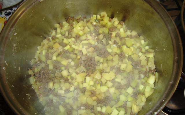 Picadinho de mamão verde