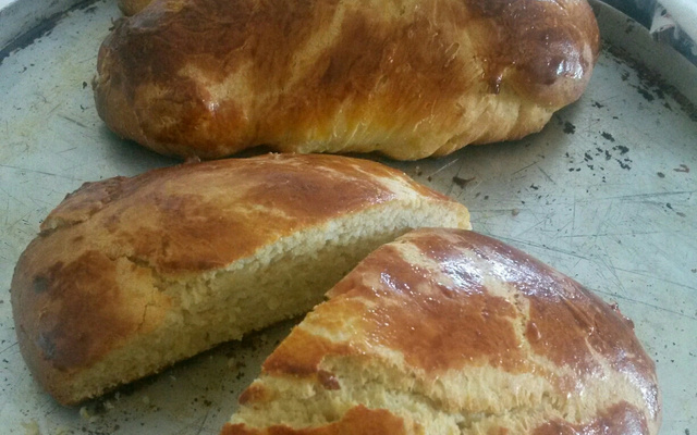 Pão caseiro simples (pão sovado)