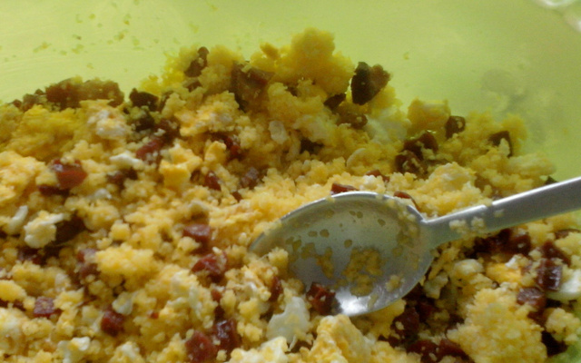 Farofa simples de cuscuz