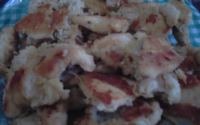 Frango assado crocante