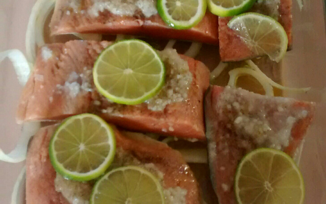 Salmão ao forno do Reges