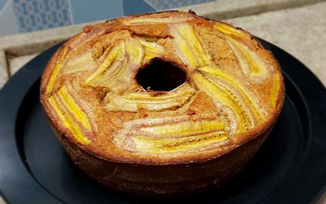 Bolo de aveia e banana