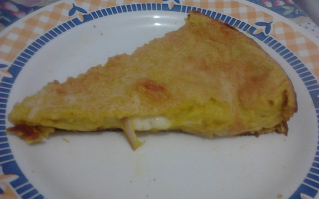 Torta de abóbora cabotiã (abóbora japonesa) salgada de liquidificador