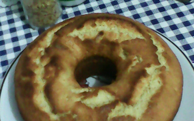 Bolo de flocos de milho e iogurte