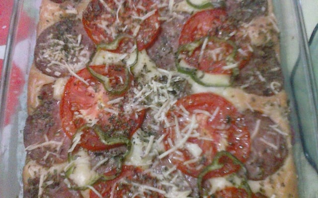 Lanche de calabresa delicioso