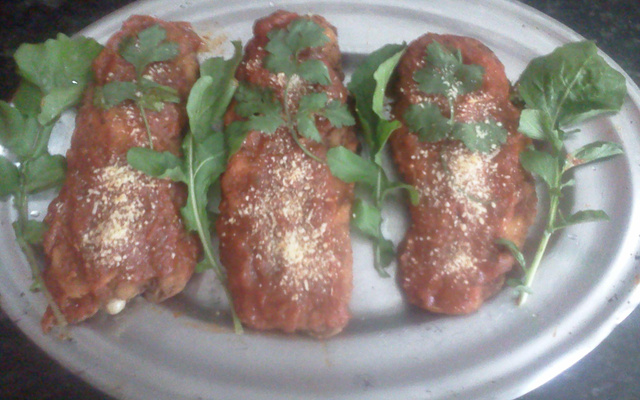 Filé de frango a parmegiana recheado