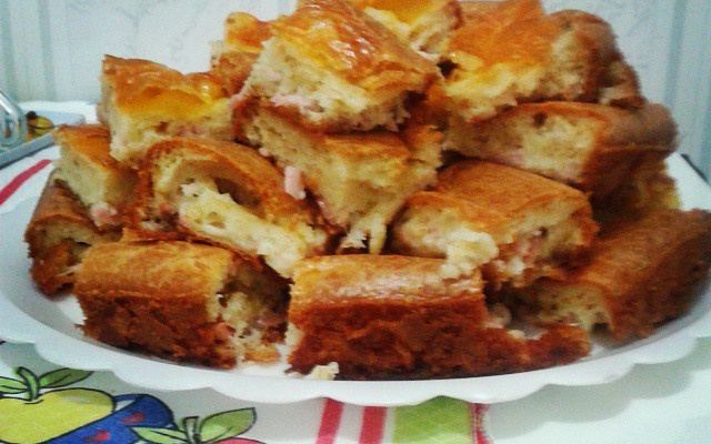 Torta de presunto e queijo super fácil e leve