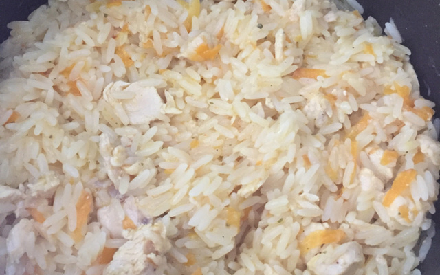 Arroz com peito de frango