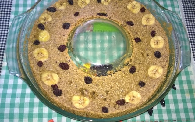 Bolo de banana com aveia/passas e nozes do Lúcio Cezar