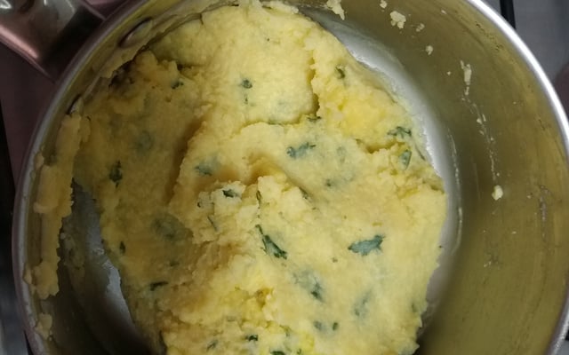 Purê de batatas da Valéria