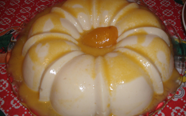 Flan de pêssego