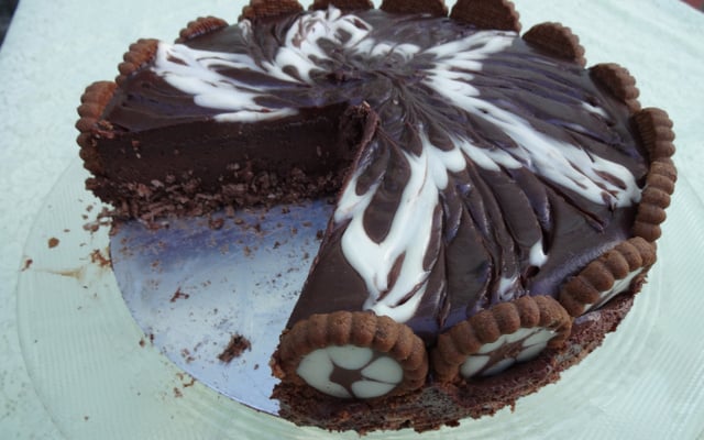 Torta de café com chocolate