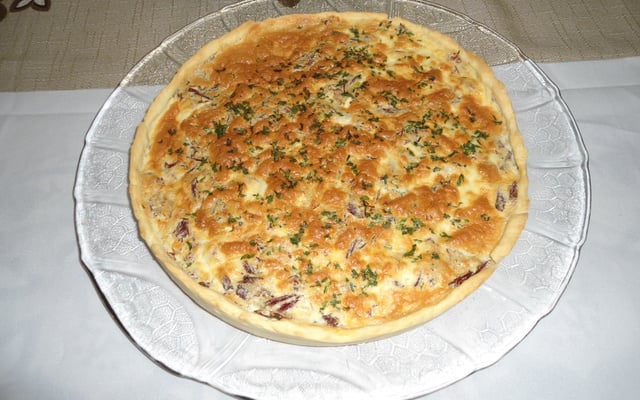 Quiche de carne seca com abóbora
