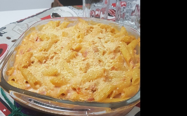 Macarrão com requeijão