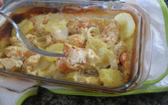 Frango com batata fitness