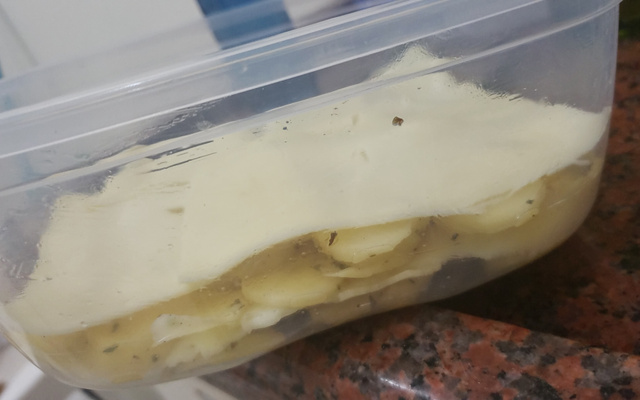 Batata gratinada de micro-ondas