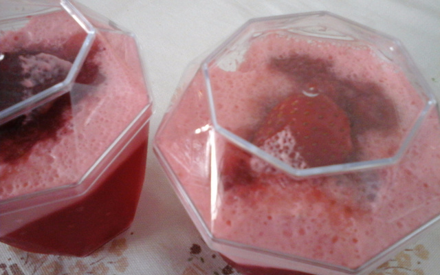 Mousse light de morango