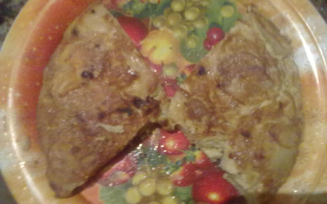 Tortilha de batata e cebola