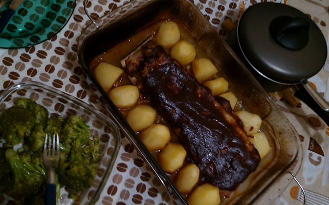 Costelinha de Porco com Molho Barbecue